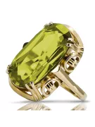 Vintage bijuterii Inel Peridot galben Aur galben 14K vrc038y