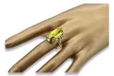 Gelber Peridot 14 Karat Gelbgold Ring Vintage Schmuck vrc038y