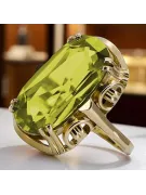 Gelber Peridot 14 Karat Gelbgold Ring Vintage Schmuck vrc038y