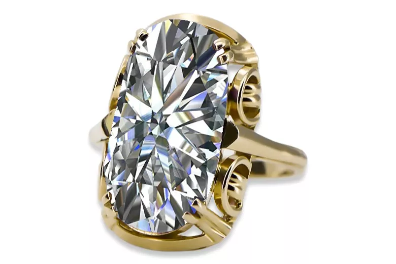 Vintage style Zirkonium 14k žluté zlato vrc038y