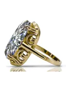 14 Karat Gelbgold Zirkon Ring Vintage Handwerk vrc038y