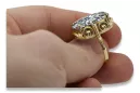 Aur galben 14K Zircon Inel Vintage vrc038y