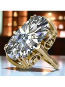 14 Karat Gelbgold Zirkon Ring Vintage Handwerk vrc038y