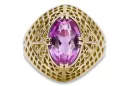 Ring Vintage Stil Amethyst 14 Karat Gelbgold vrc030y