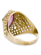 Ring Vintage Stil Amethyst 14 Karat Gelbgold vrc030y