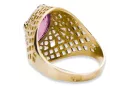 Oro amarillo de 14 quilates Amatista Anillo Vintage vrc030y