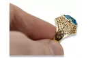 Inel Acvamarin Aur galben 14K Vintage bijuterii vrc030y