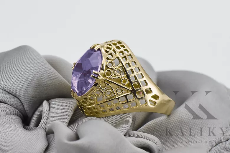 Alexandrit 14k žluté zlato Vintage Jewlery vrc030y