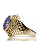 Artisanat vintage Anneau Alexandrite Or jaune 14 carats vrc030y