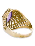 14 Karat Gelbgold Alexandrit Ring Vintage Schmuck vrc030y