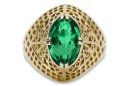Vintage Anneau Émeraude Or jaune 14 carats vrc030y