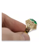 Смарагд 14K Жовте золото Каблучка Вінтаж стиль vrc030y