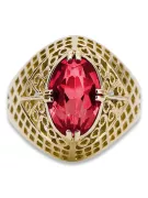 Ruby 14K Yellow gold Ring Vintage style vrc030y