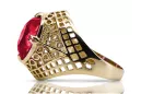 Ruby 14K Yellow gold Ring Vintage style vrc030y