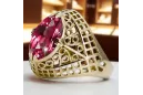 Ruby 14K Yellow gold Ring Vintage style vrc030y