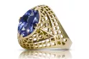 14 Karat Gelbgold Saphir Ring Vintage Handwerk vrc030y