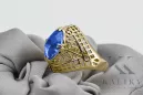 14 Karat Gelbgold Saphir Ring Vintage Handwerk vrc030y