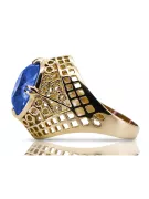 Saphir Or jaune 14 carats Anneau Style vintage vrc030y