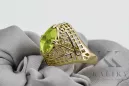 Ring Vintage Handwerk Gelber Peridot 14 Karat Gelbgold vrc030y