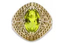 Anillo Estilo vintage Peridoto amarillo Oro amarillo de 14 quilates vrc030y