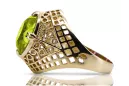 Ring Vintage Handwerk Gelber Peridot 14 Karat Gelbgold vrc030y