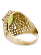Yellow Peridot 14K Yellow gold Ring Vintage Jewlery vrc030y