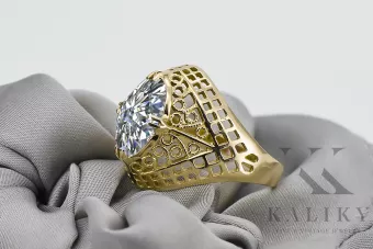 Anillo Circón Oro amarillo de 14 quilates Vintage vrc030y