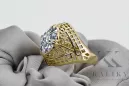 Vintage style Ring Zircon 14K Yellow gold vrc030y