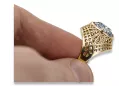Zirkon 14 Karat Gelbgold Ring Vintage Stil vrc030y