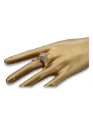 Anillo Circón Oro amarillo de 14 quilates Vintage vrc030y