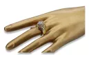 Zirkon 14 Karat Gelbgold Ring Vintage Stil vrc030y
