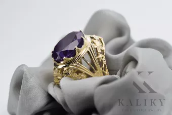 Anneau Bijoux vintage Alexandrite Or jaune 14 carats vrc031y