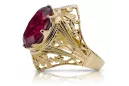 Rubí Oro amarillo de 14 quilates Anillo Estilo vintage vrc031y