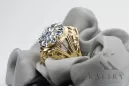 14 Karat Gelbgold Zirkon Ring Vintage Handwerk vrc031y