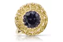 Alksandritas 14k geltono aukso Žiedas Vintage vrc059y