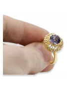 Anneau Vintage Alexandrite Or jaune 14 carats vrc059y