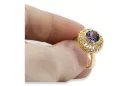 Anneau Vintage Alexandrite Or jaune 14 carats vrc059y