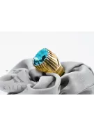 Aquamarine 14K Yellow gold Ring Vintage vrc048y