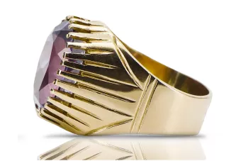 14k žlté zlato Alexandrit  Vintage style vrc048y