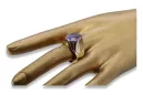 Anneau Alexandrite Or jaune 14 carats Style vintage vrc048y