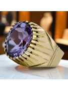 Ring Alexandrite 14K Yellow gold Vintage craft vrc048y