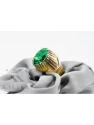 Vintage style Ring Emerald 14K Yellow gold vrc048y