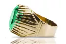 Smarald Aur galben 14K Inel Stil Vintage vrc048y