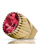 Anneau Rubis Or jaune 14 carats Vintage vrc048y