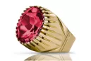 Rubinrot 14 Karat Gelbgold Ring Vintage Schmuck vrc048y