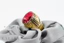 Ring Vintage Jewlery Ruby 14K Yellow gold vrc048y