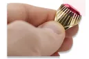 Rubí Oro amarillo de 14 quilates Anillo Vintage vrc048y