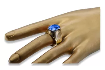 Safír 14k žlté zlato Vintage Jewlery vrc048y