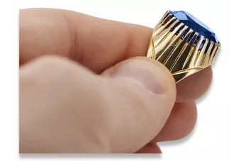 Safír 14k žlté zlato Vintage Jewlery vrc048y