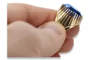 14 Karat Gelbgold Saphir Ring Vintage Schmuck vrc048y